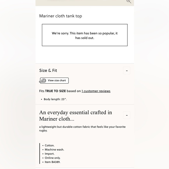 J.Crew NWT Mariner cloth tank top sz. XL - Picture 2 of 6